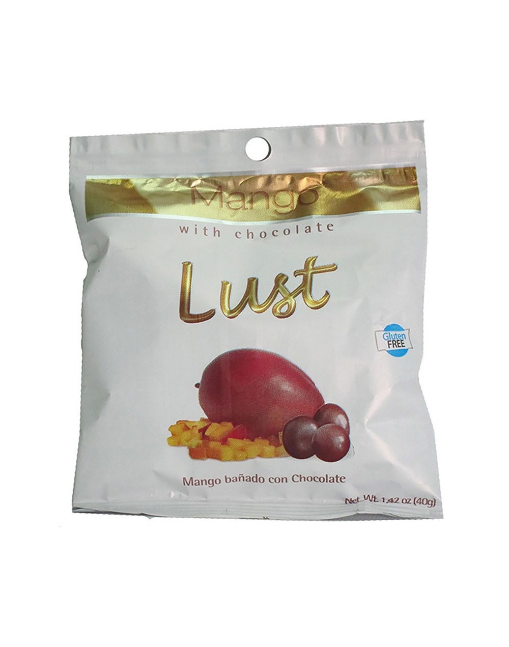 Mango achocolatado, trozos de mango deshidratados y achocolatados