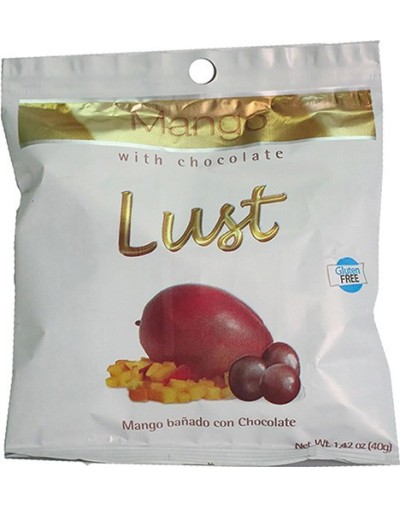 Mango achocolatado, trozos de mango deshidratados y achocolatados