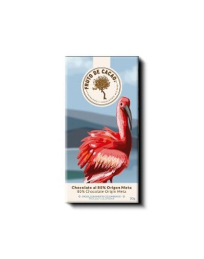 Barra de chocolate al 80% origen meta 80g