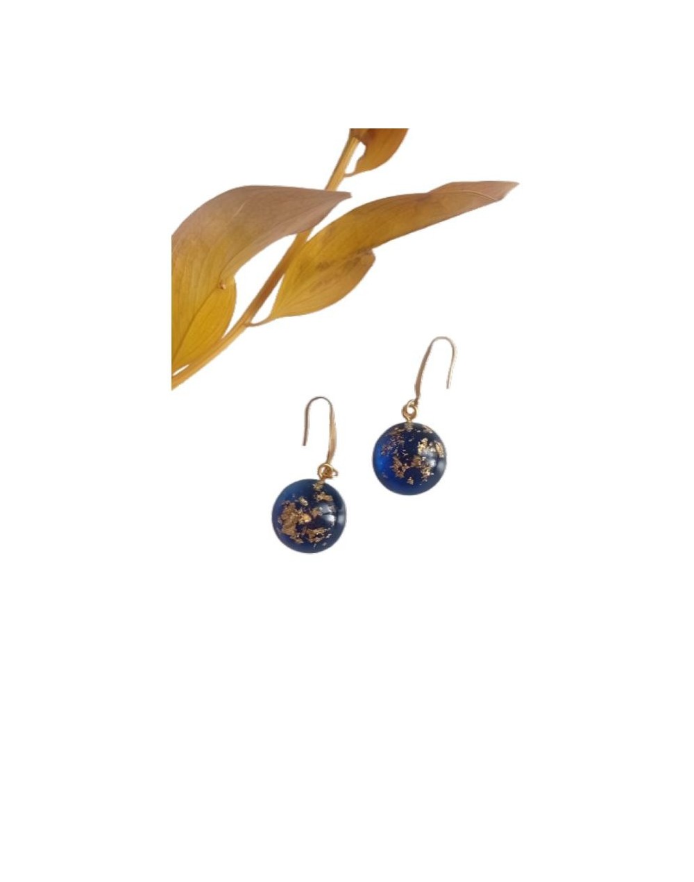 set de collar y aretes azul infinito