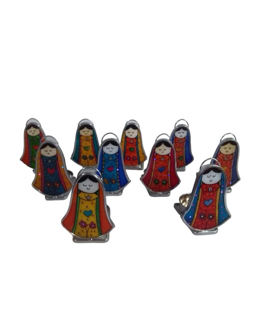 Virgen plis en vitral