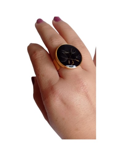 Anillo flor diente de león