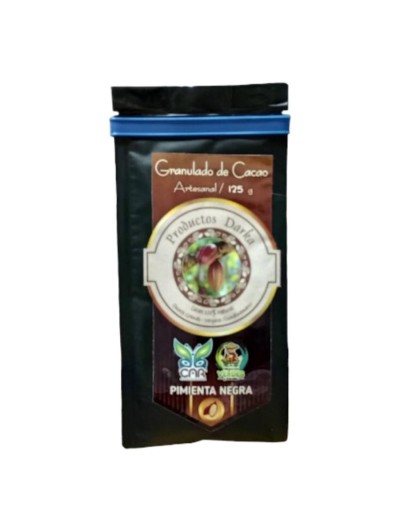 Granulado de cacao con pimienta negra