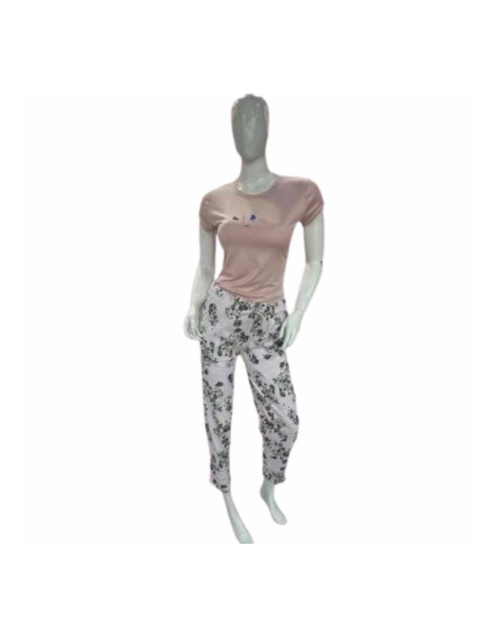 Pijama piel durazno dama manga corta