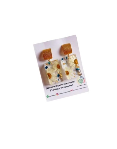 Aretes de margaritas silvestres