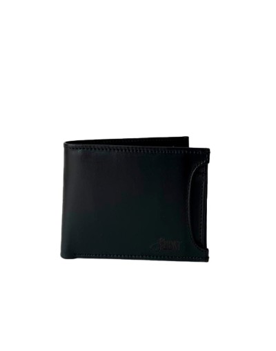 Billetera de cuero premium negra