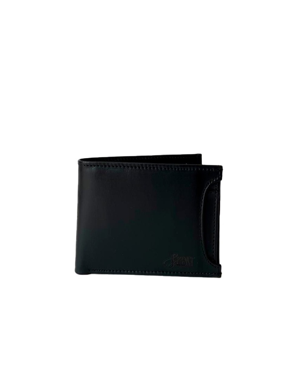 Billetera de cuero premium negra