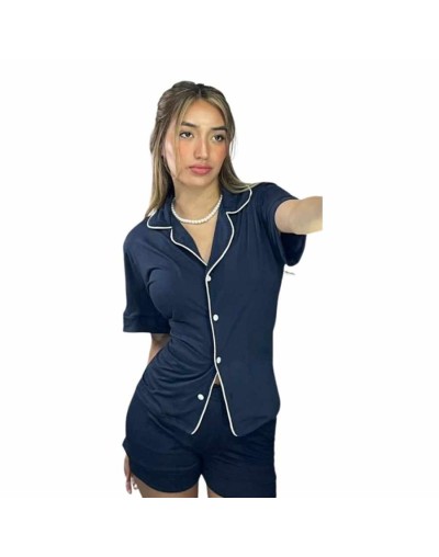 Pijama botones dama short