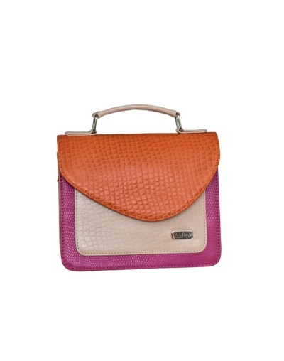 Cartera fuscia y naranja