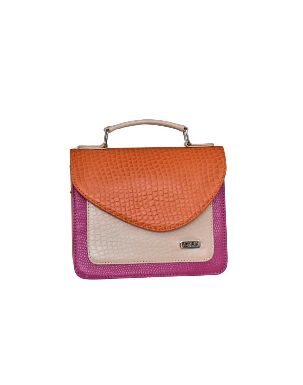 Cartera fuscia y naranja
