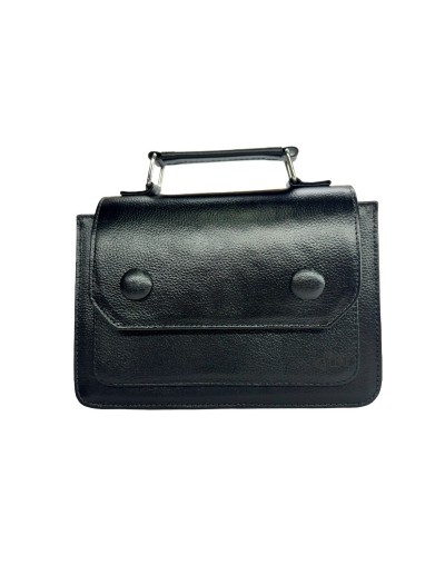 Bolso manos libres de cuero negro