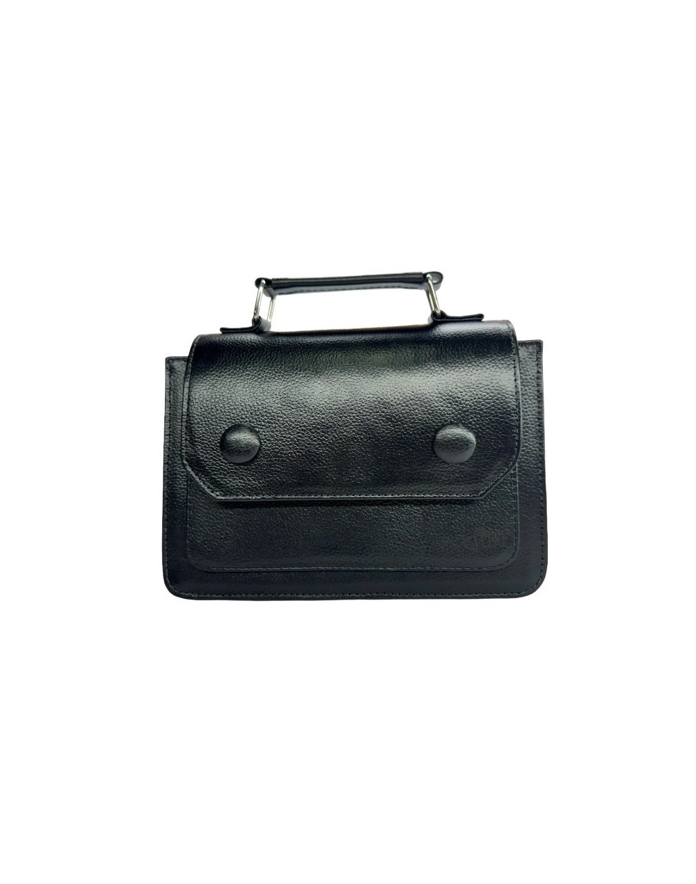 Bolso manos libres de cuero negro