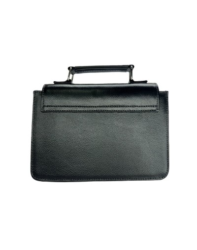 Bolso manos libres de cuero negro