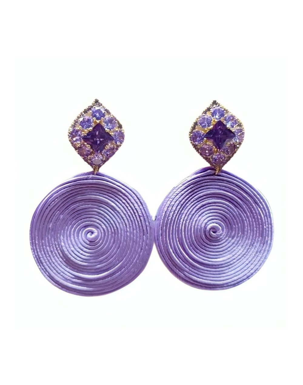 Aretes soutache mora-lila