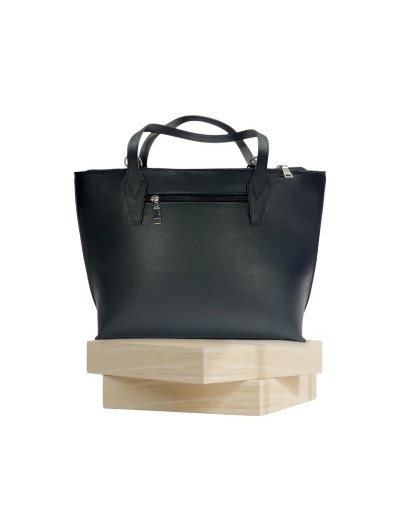 Bolso folia de cuero negro