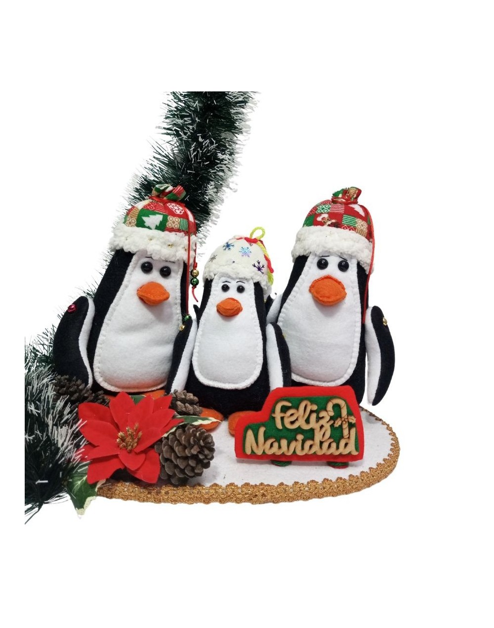 Familia navideña  pingüinos