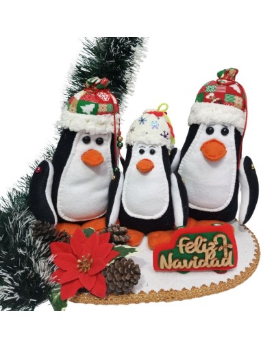 Familia navideña  pingüinos