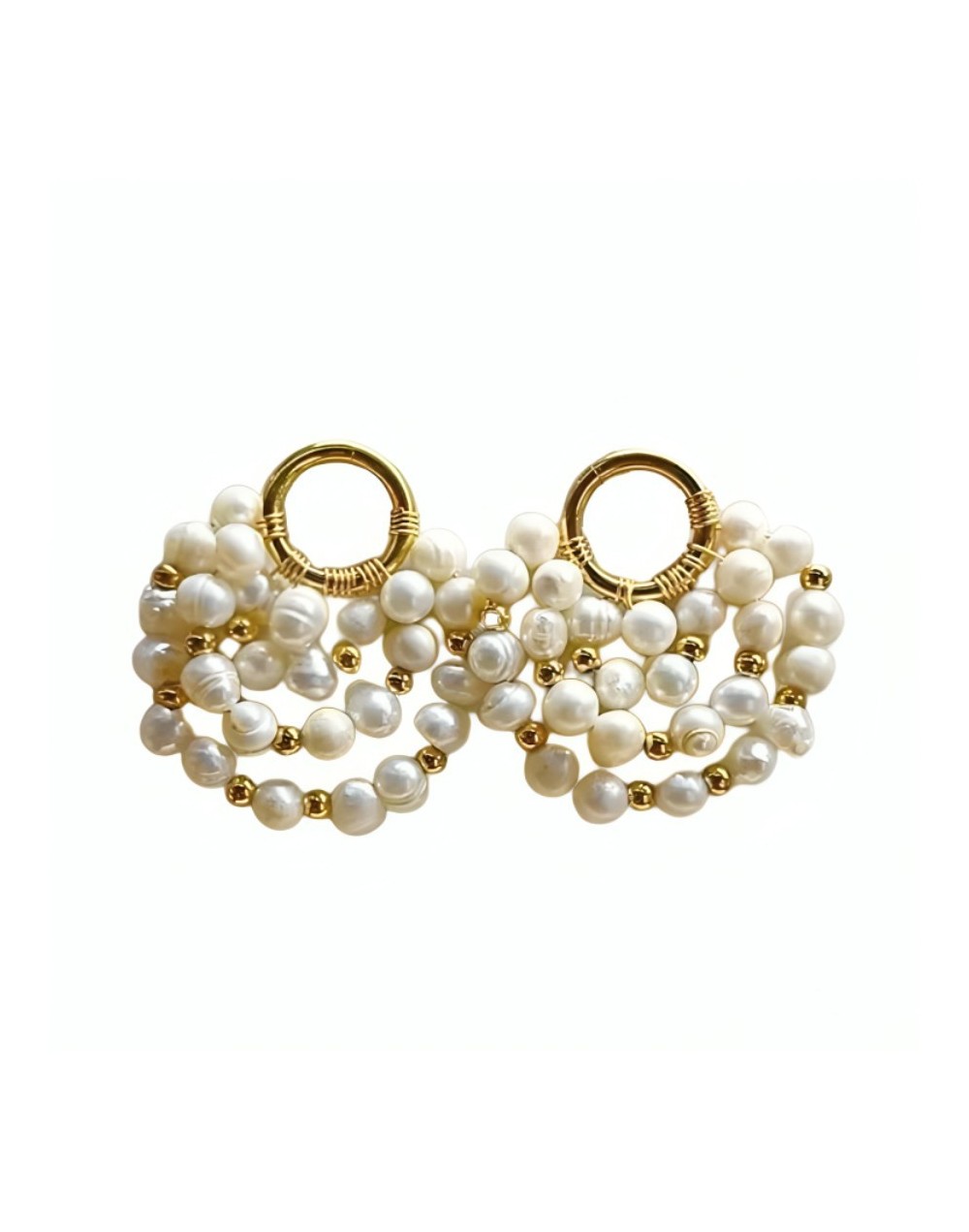 Aretes perlas naturales