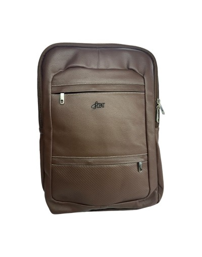 Morral de cuero marrón