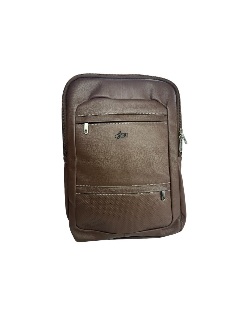 Morral de cuero marrón