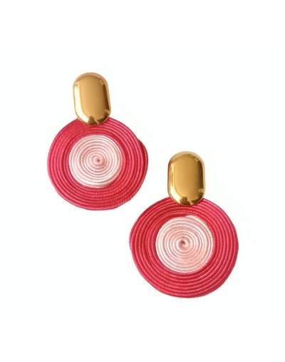 Aretes soutache rosa-fucsia