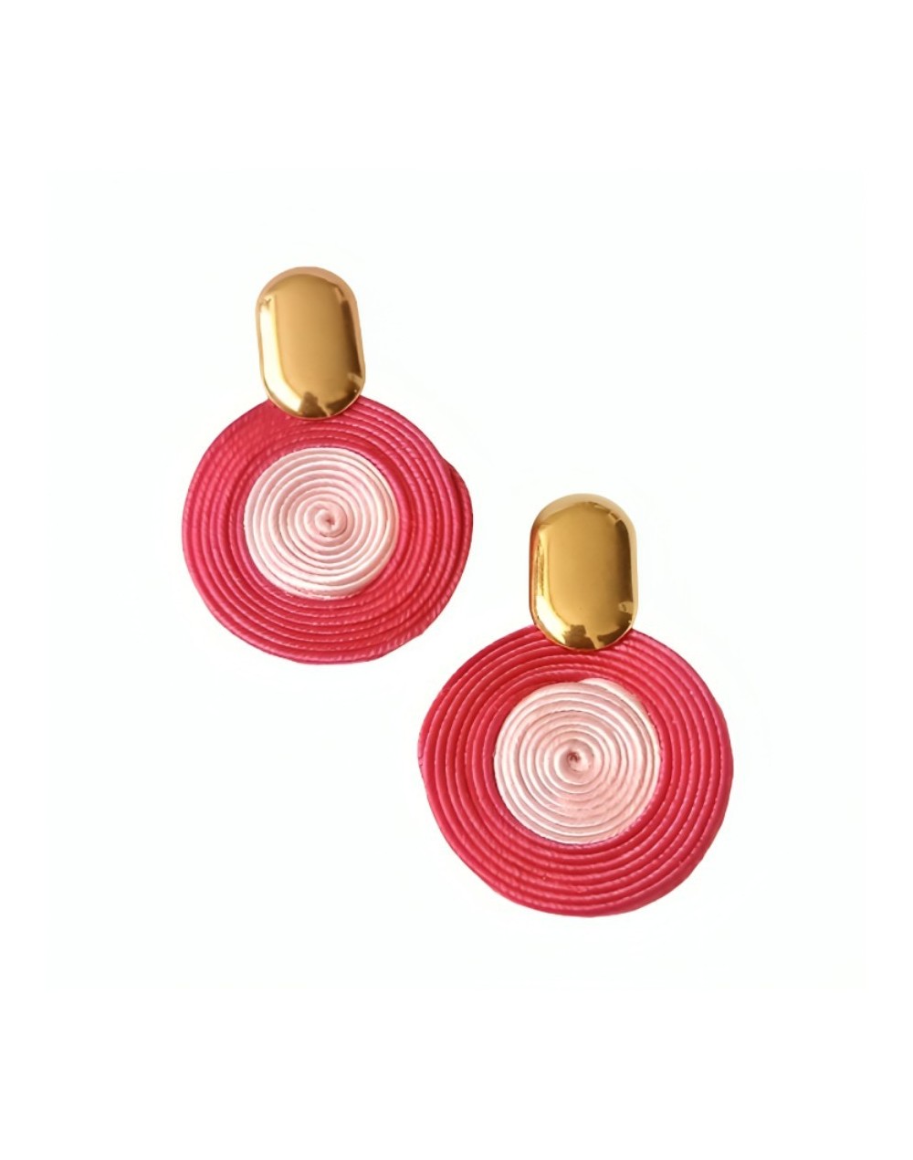 Aretes soutache rosa-fucsia