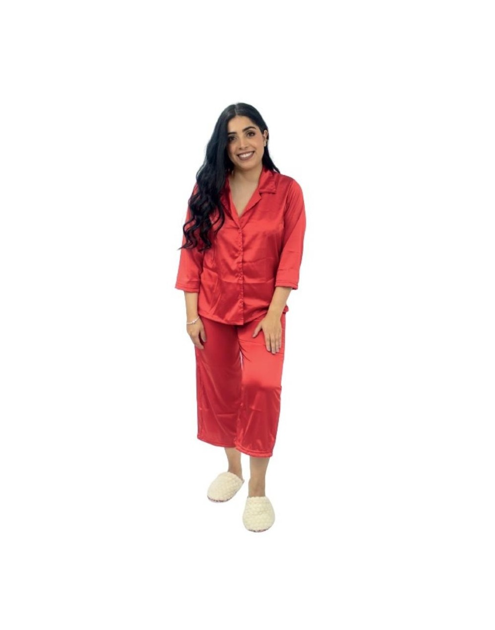 Pijama bordada  mariela satin