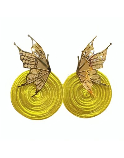 Aretes soutache mariposa-pistacho