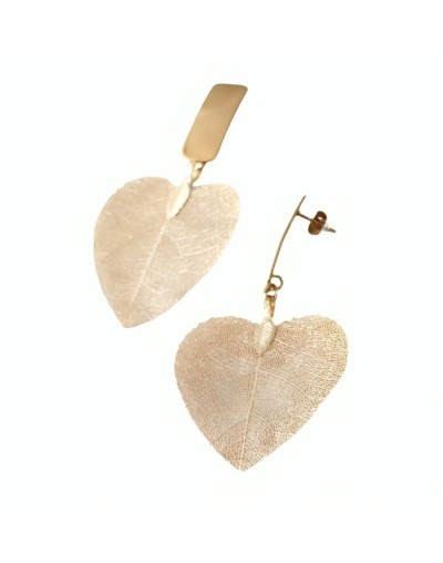 Aretes hoja cristalizada.