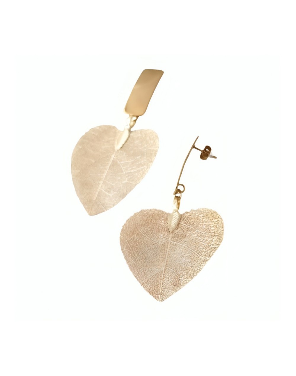 Aretes hoja cristalizada.