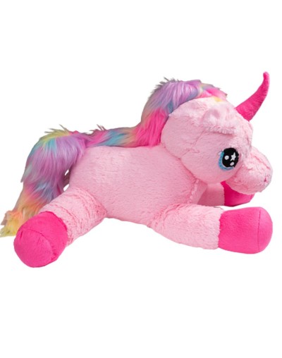 Peluche unicornio acostado colores varios