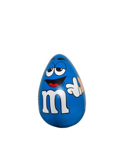 Alcancia tipo huevo m&m grande azul