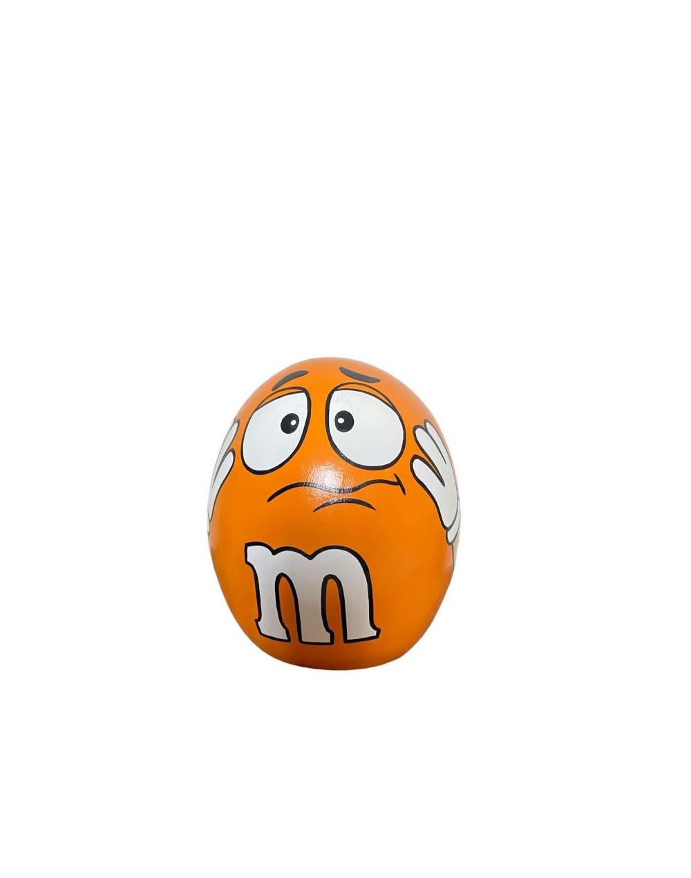 Alcancia tipo huevo m&m mediana naranja