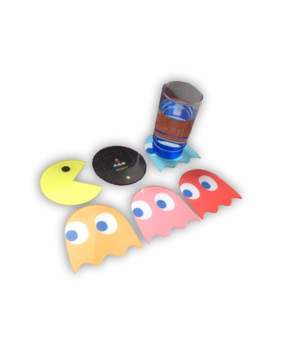 Juego de portavasos pac-man