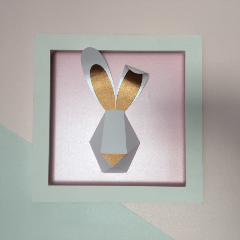 Cuadro decorativo conejo 3D