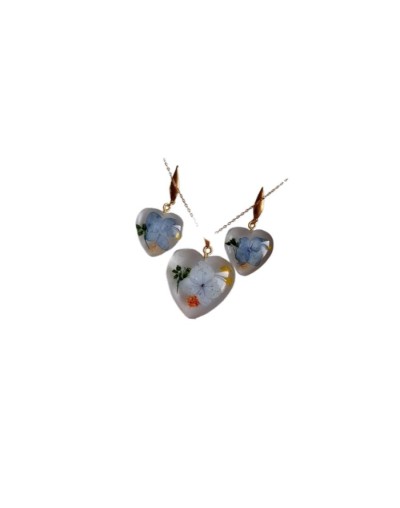 Juego de collar y aretes gratitud  ref 2