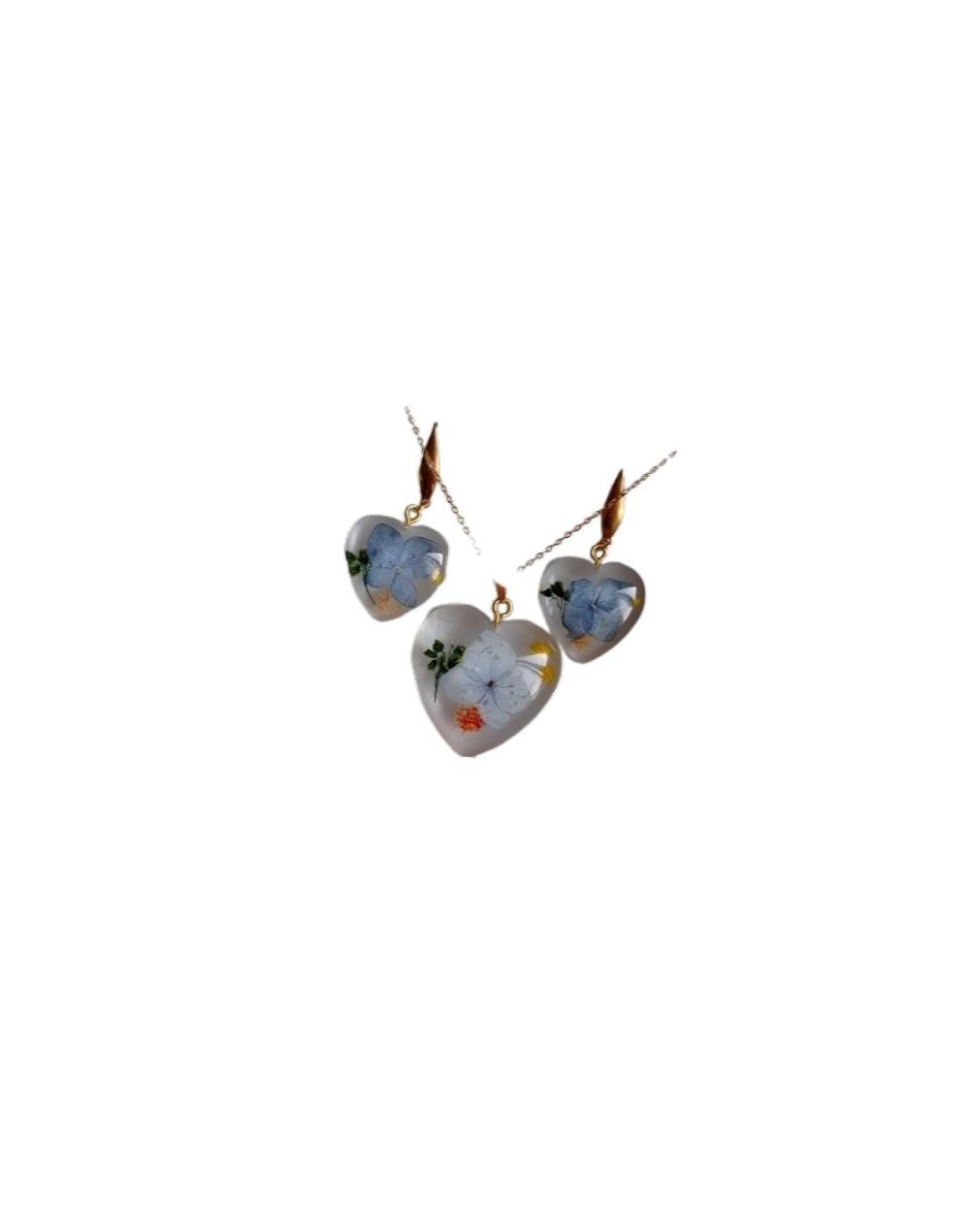 Juego de collar y aretes gratitud  ref 2