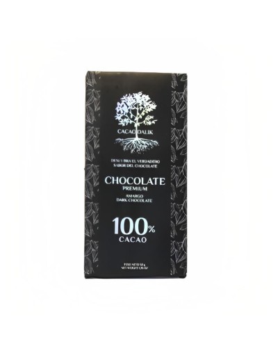 Barra de chocolate dalik 100 % cacao - 50 g