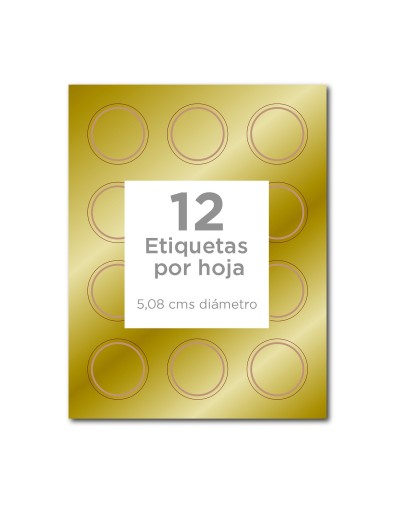 Avery® Etiquetas Redondas doradas con relieve 22831