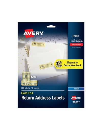 Avery® Etiquetas de envío doradas 8987