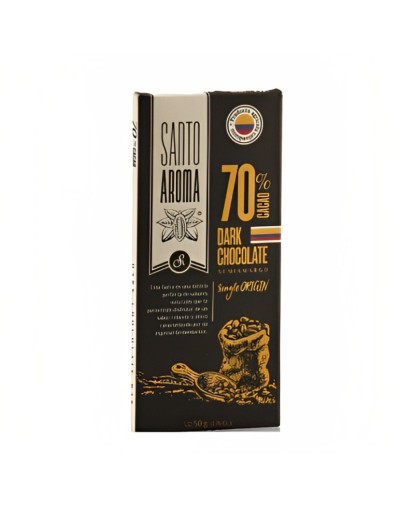 Barra de chocolate santo aroma 90 % cacao dark chocolate- 50 g