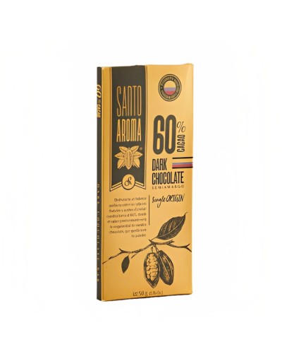 Barra de chocolate santo aroma 90 % cacao dark chocolate- 50 g