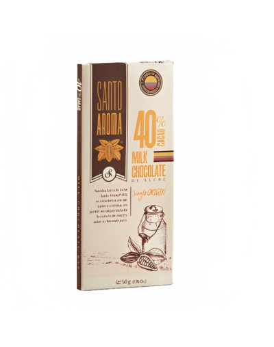 Barra de chocolate santo aroma 90 % cacao dark chocolate- 50 g