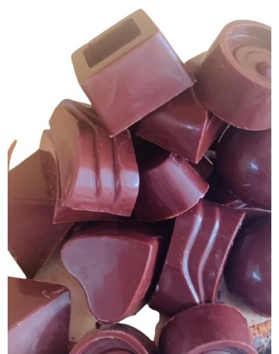 Bocados de chocolate oscuro 100% cacao sin dulce