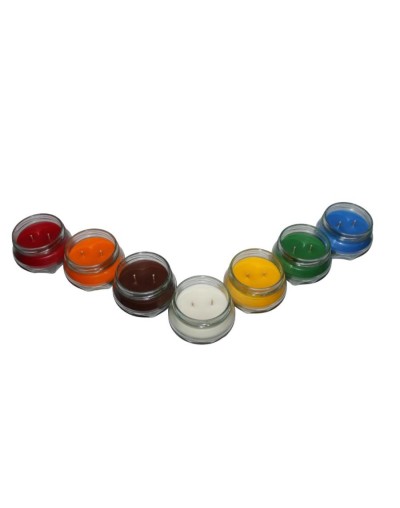 Velas aromatizantes hexagonales roja aroma canela