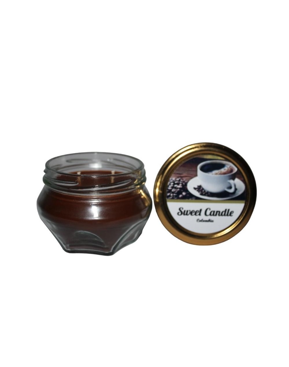 Velas artesanales hexagonales cafpe aroma café