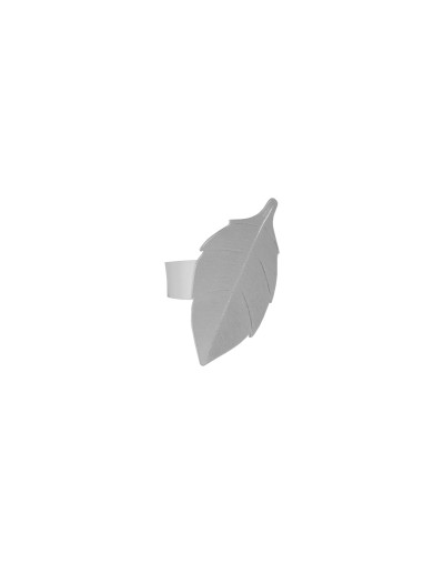 Anillo hoja plateada