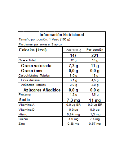 Yogurt griego vegano a base del leche de coco 450gr