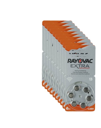 60 PILAS AUDITIVAS N 13 MARCA RAYOVAC