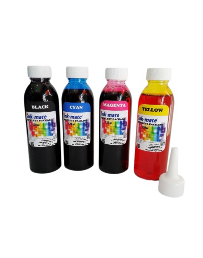 Tinta para recarga de Impresoras Hewlett Packard x 120 ml  4 colores